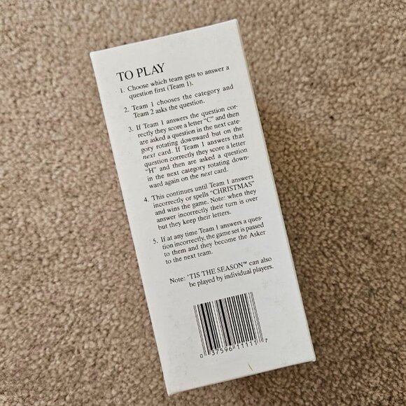 1990 Tis the Season - Christmas Trivia Cards - 1Box - Complete - Picture 6 of 8